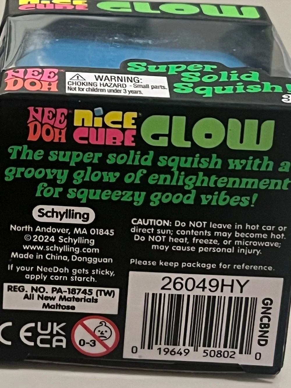 NeeDoh Nice Cube Glow Super Solid Squish! - Blue